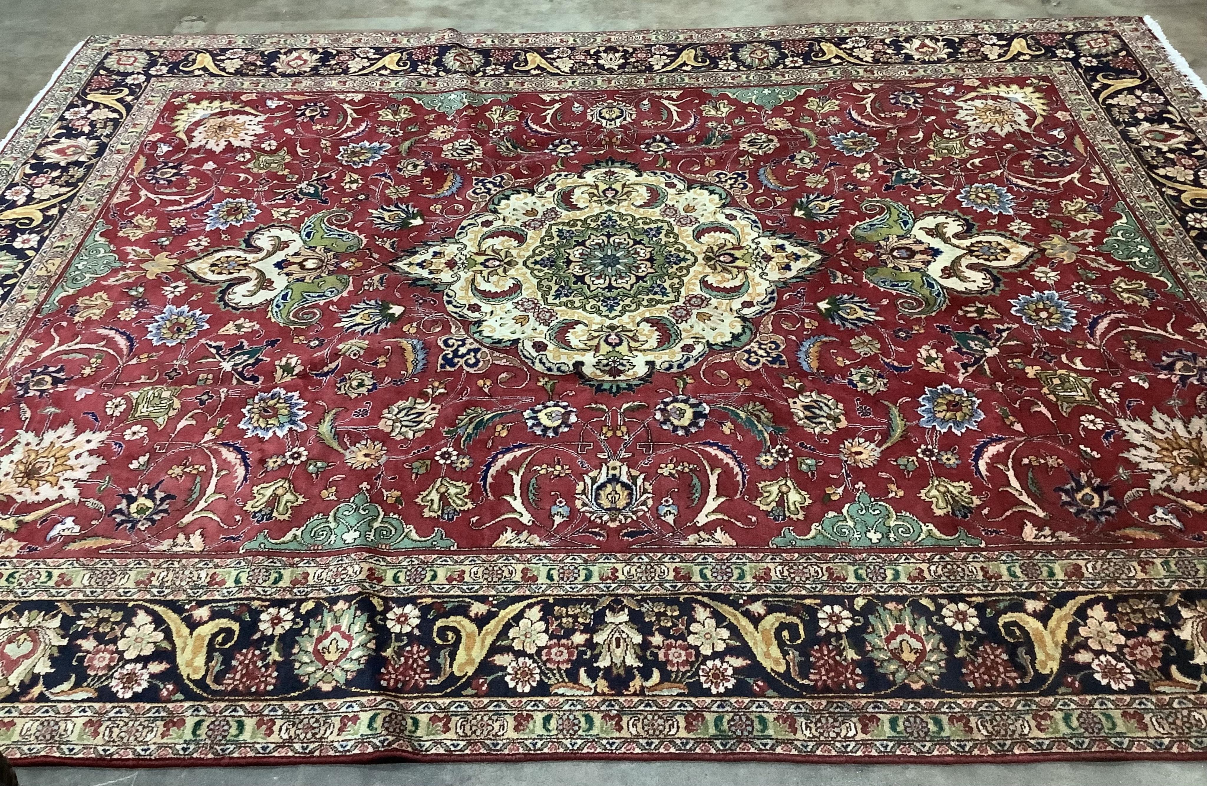 A Najaf Abaad carpet, 320 x 242cm. Condition - good